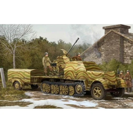 German 3, 7cm Flak 43 auf Selbstfahrlafette Sd.Kfz. 7/2, 1/35 - Tru...