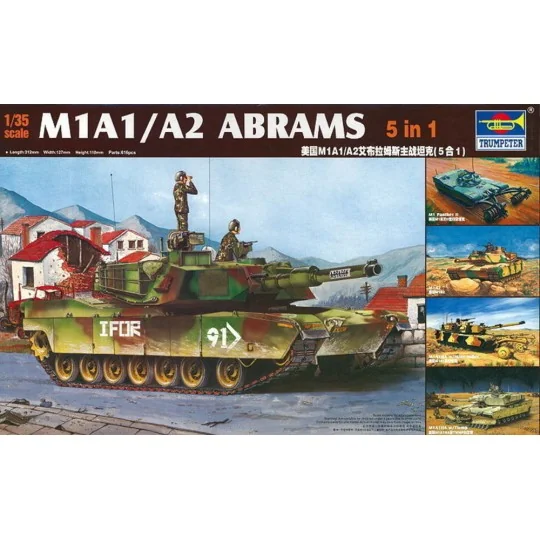 M1A1/A2 Abrams 5 in 1, 1/35 - Trumpeter 01535