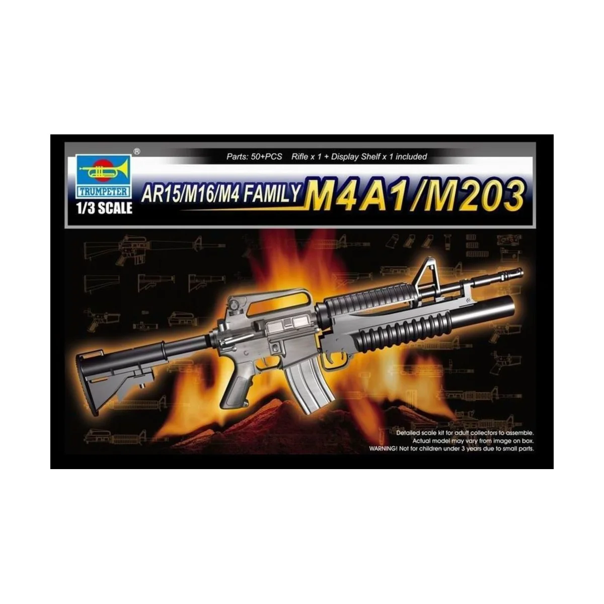 AR15/M16/M4 Family-M4A1/M203 - Trumpeter 01909