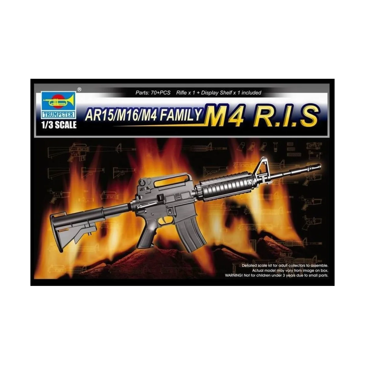 AR15/M16/M4 Family-M4 R.I.S., 1/3 - Trumpeter 01910 AR15/M16/M4 Family-M4 R.I.S., 1/3 - Trumpeter 01910