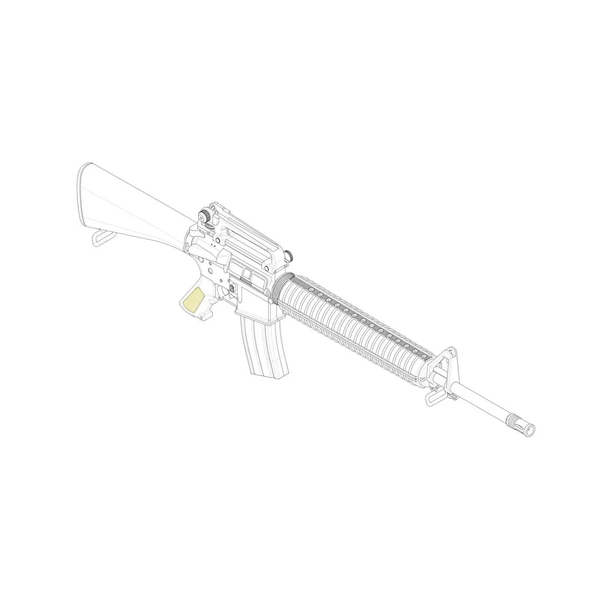 AR15/M16/M4 FAMILY-M16A3 - Trumpeter 01911