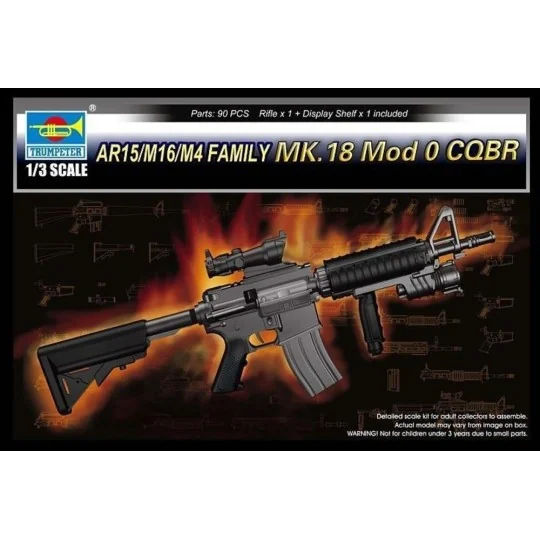 AR15/M16/M4 FAMILY-MK.18 Mod o CQBR, 1/3 - Trumpeter 01914 AR15/M16/M4 FAMILY-MK.18 Mod o CQBR, 1/3 - Trumpeter 01914