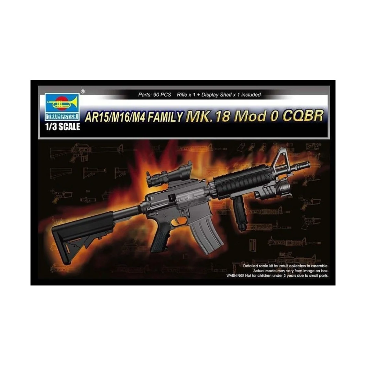 AR15/M16/M4 FAMILY-MK.18 Mod o CQBR - Trumpeter 01914