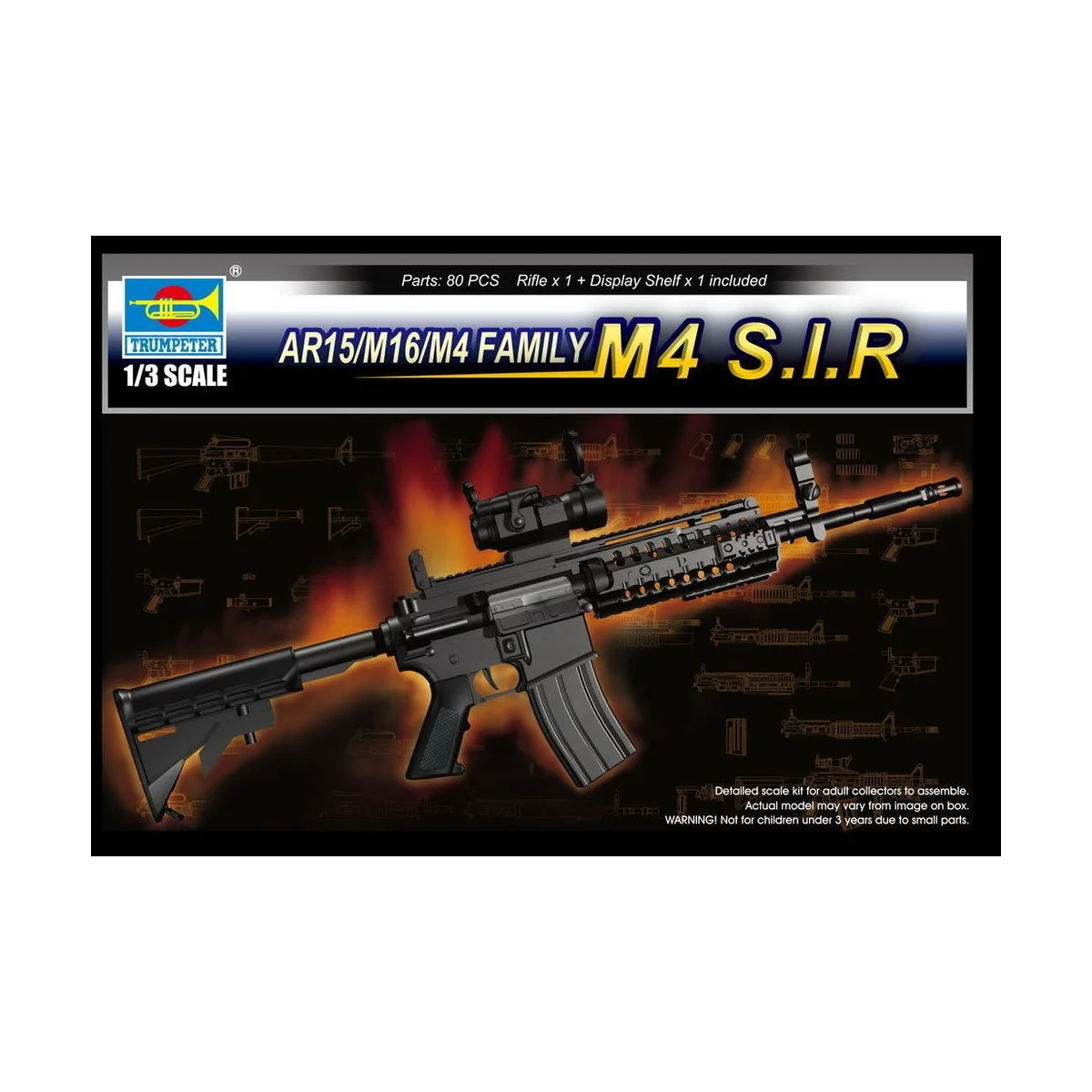 AR15/M16/M4 Family-M4 S.I.R., 1/3 - Trumpeter 01916