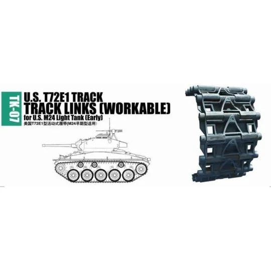 U.S. T72E1 track for M24 light tank (early) - Trumpeter 02037