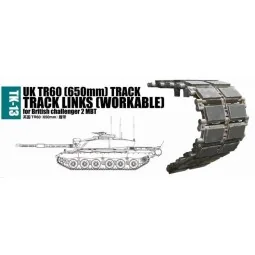 UK TR60 (650mm) track for British challenger 2 MBT - Trumpeter 02043