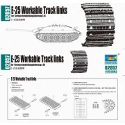 E-25 Workable Tracks links, 1/35 - Trumpeter 2057 E-25 Workable Tracks links, 1/35 - Trumpeter 2057