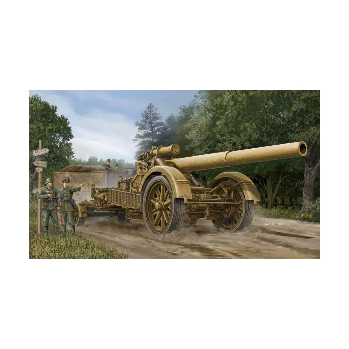 German 21cm Morser 18 Heavy Artillery, 1/35 - Trumpeter 02314