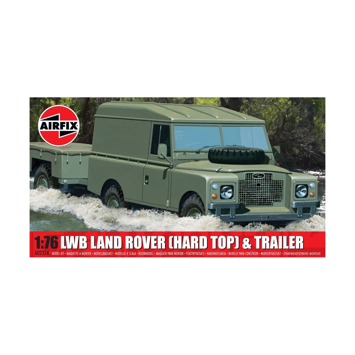 LWB Land Rover (Hard Top) & Trailer - Airfix A02324