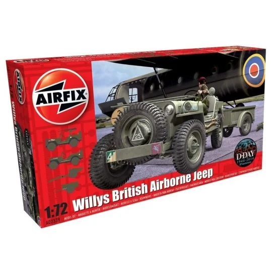 Willys Jeep, Trailer & 6PDR Gun, 1/72 - Airfix A02339 Willys Jeep, Trailer & 6PDR Gun, 1/72 - Airfix A02339