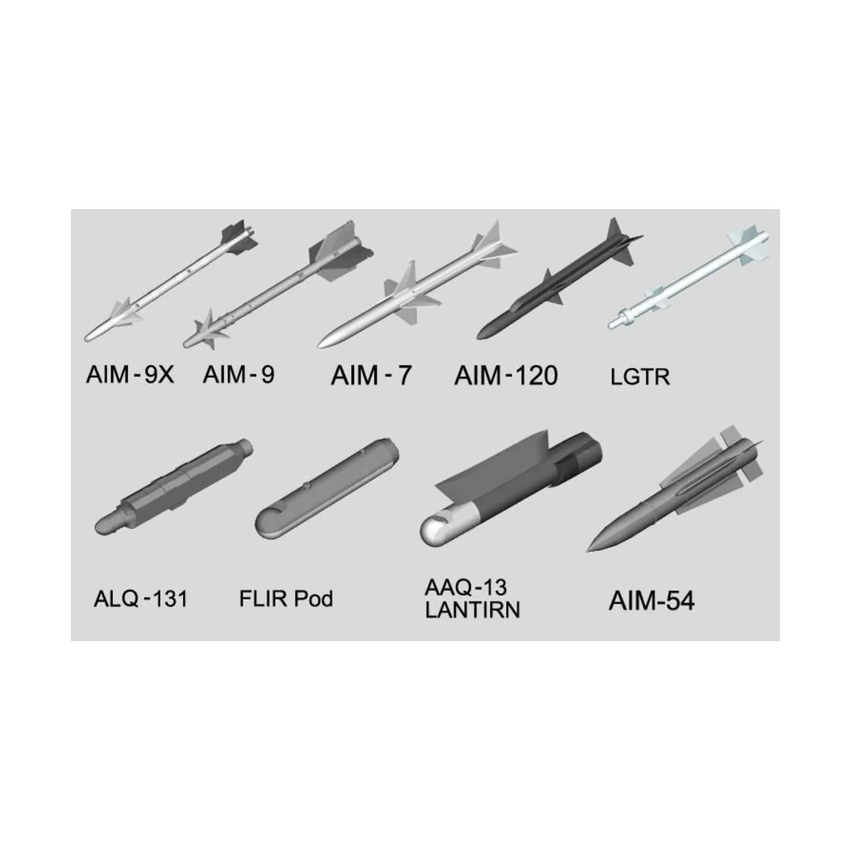 US aircraft weapon-Air-to-Air Missile - Trumpeter 03303