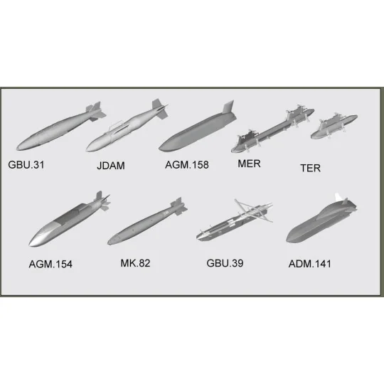 US aircraft weapons - Guided Bombs, 1/32 - Trumpeter 03305 US aircraft weapons - Guided Bombs, 1/32 - Trumpeter 03305