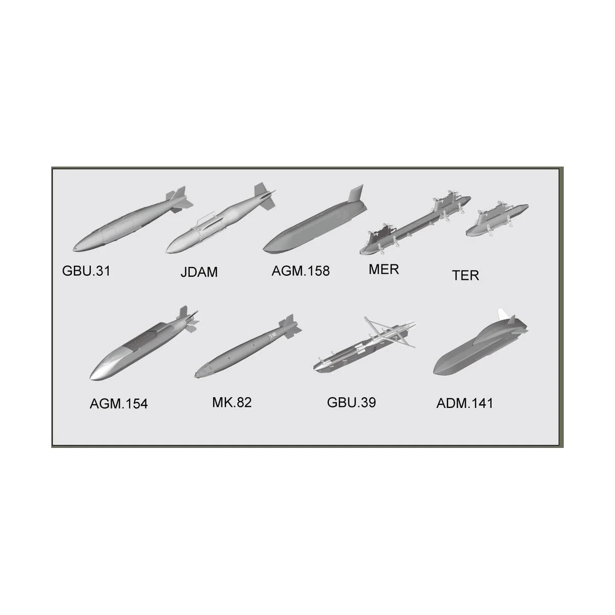 US aircraft weapons - Guided Bombs - Trumpeter 03305