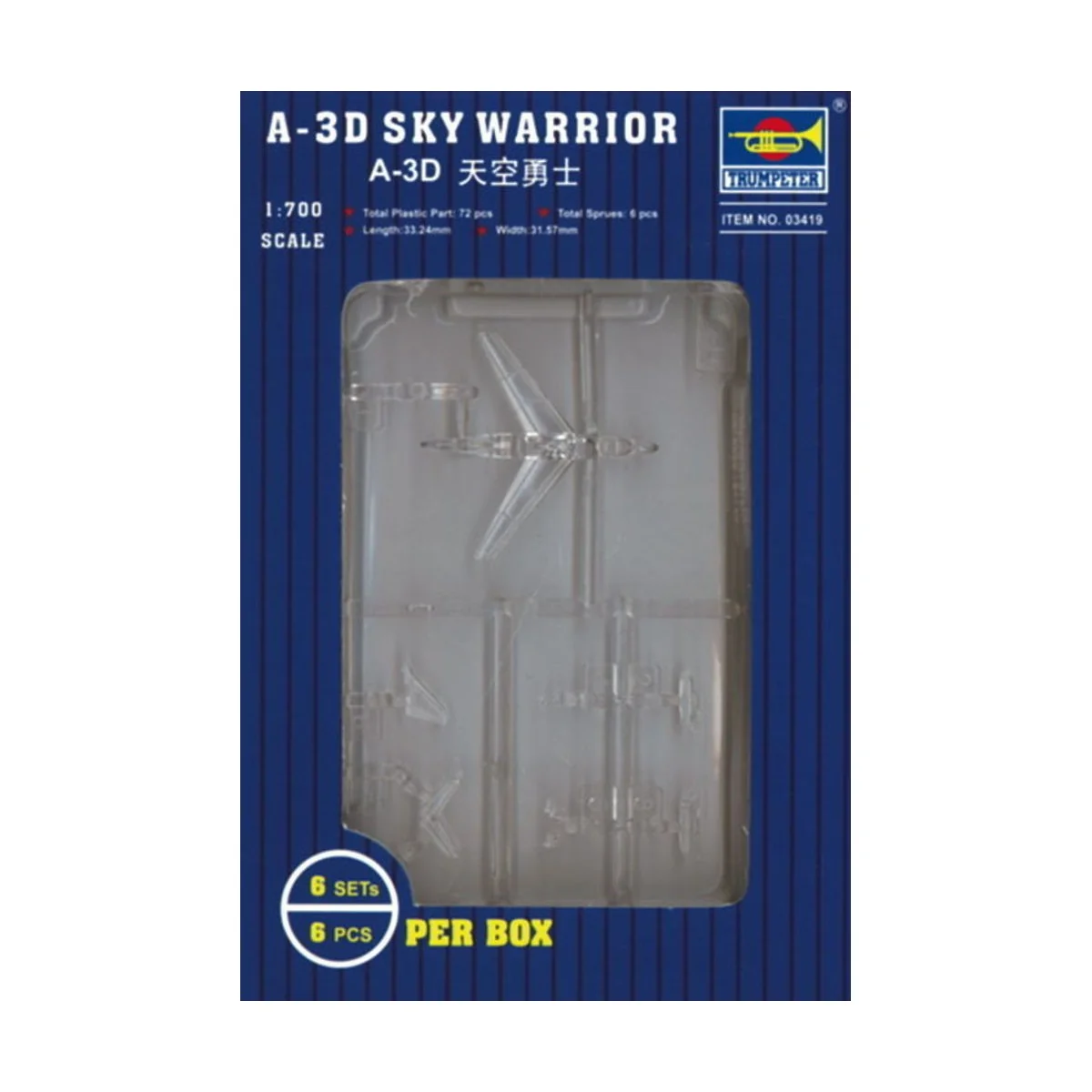 A-3D Sky Warrior 6 st., 1/700 - Trumpeter 03419 A-3D Sky Warrior 6 st., 1/700 - Trumpeter 03419