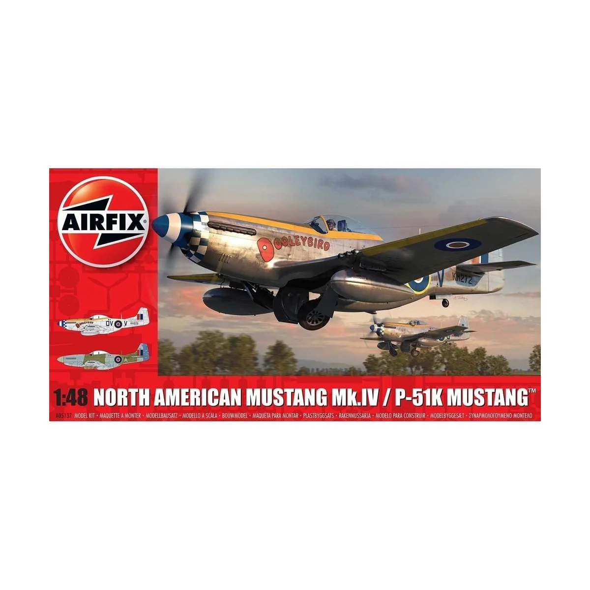 North American Mustang Mk.IV/P-51K Mustang, 1/48 - Airfix A05137