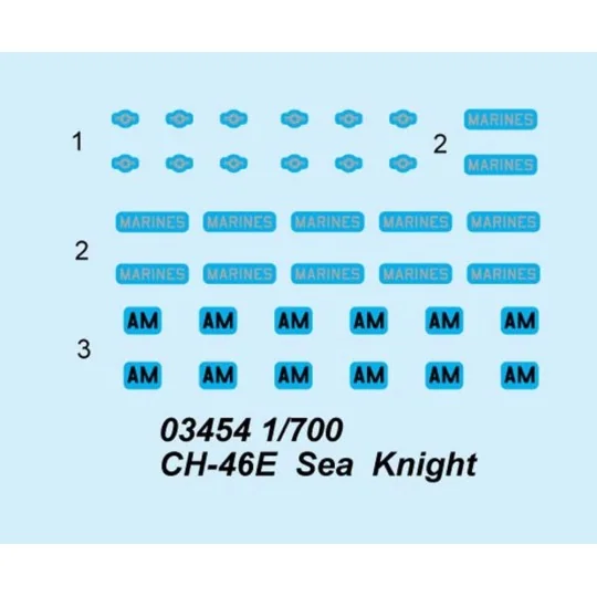 CH-46E Sea Knight, 1/700 - Trumpeter 03454 CH-46E Sea Knight, 1/700 - Trumpeter 03454