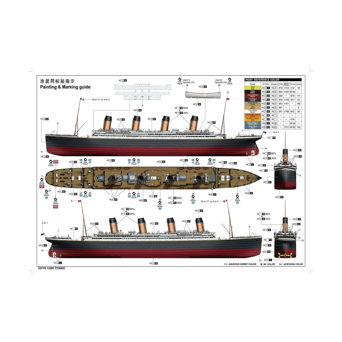 Titanic + LED Lights, 1/200 - Trumpeter 03719