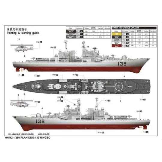 PLAN DDG 139 "NINGBO", 1/350 - Trumpeter 04542 PLAN DDG 139 "NINGBO", 1/350 - Trumpeter 04542