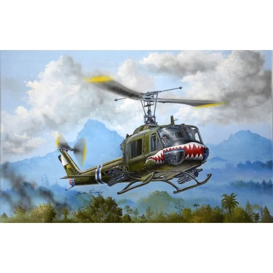UH-1B Huey - Gunship, 1/35 - Trumpeter 05112