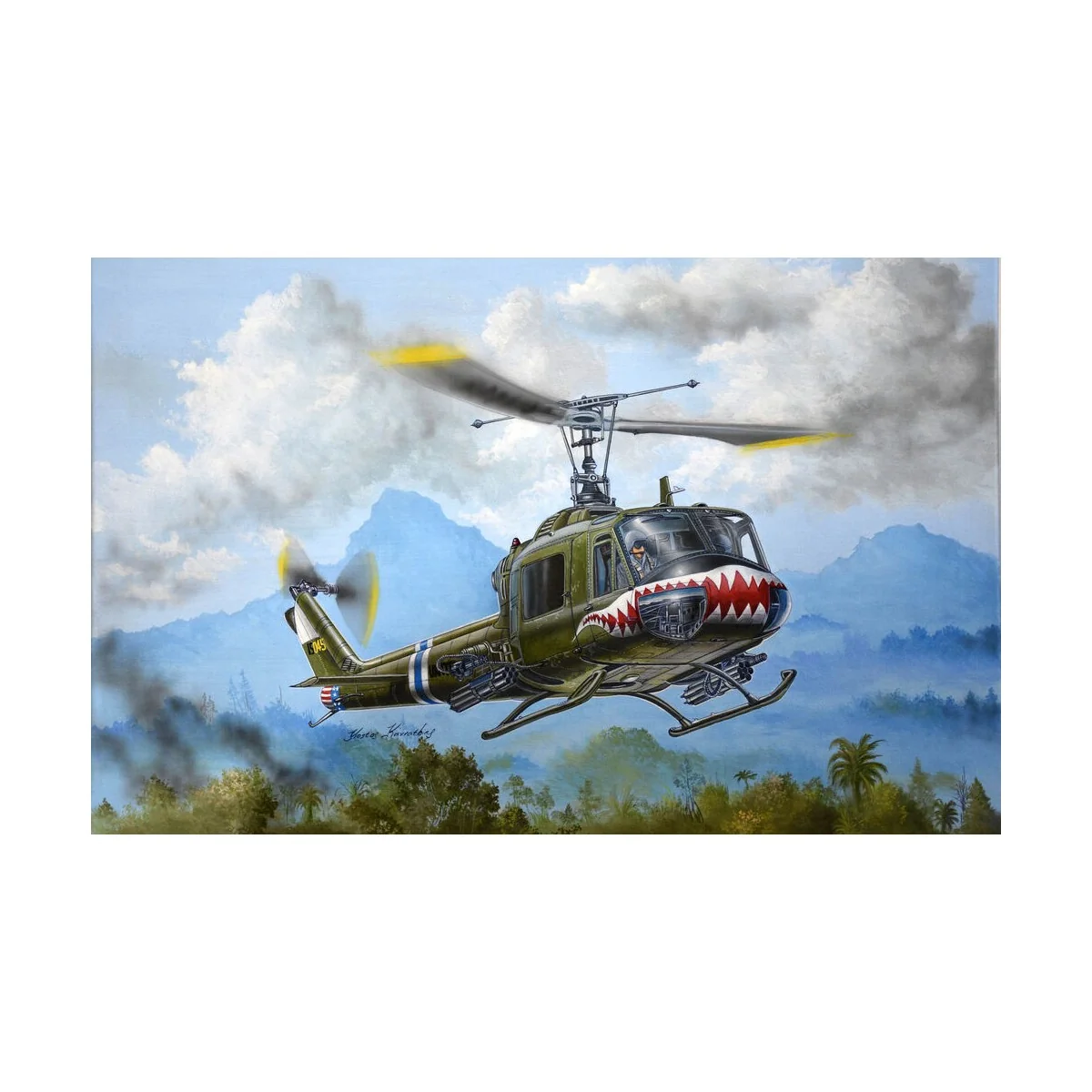 UH-1B Huey - Gunship, 1/35 - Trumpeter 05112