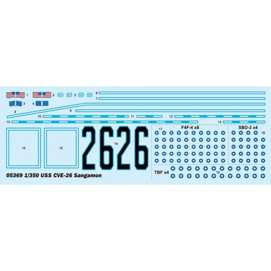 USS CVE-26 Sangamon, 1/350 - Trumpeter 05369