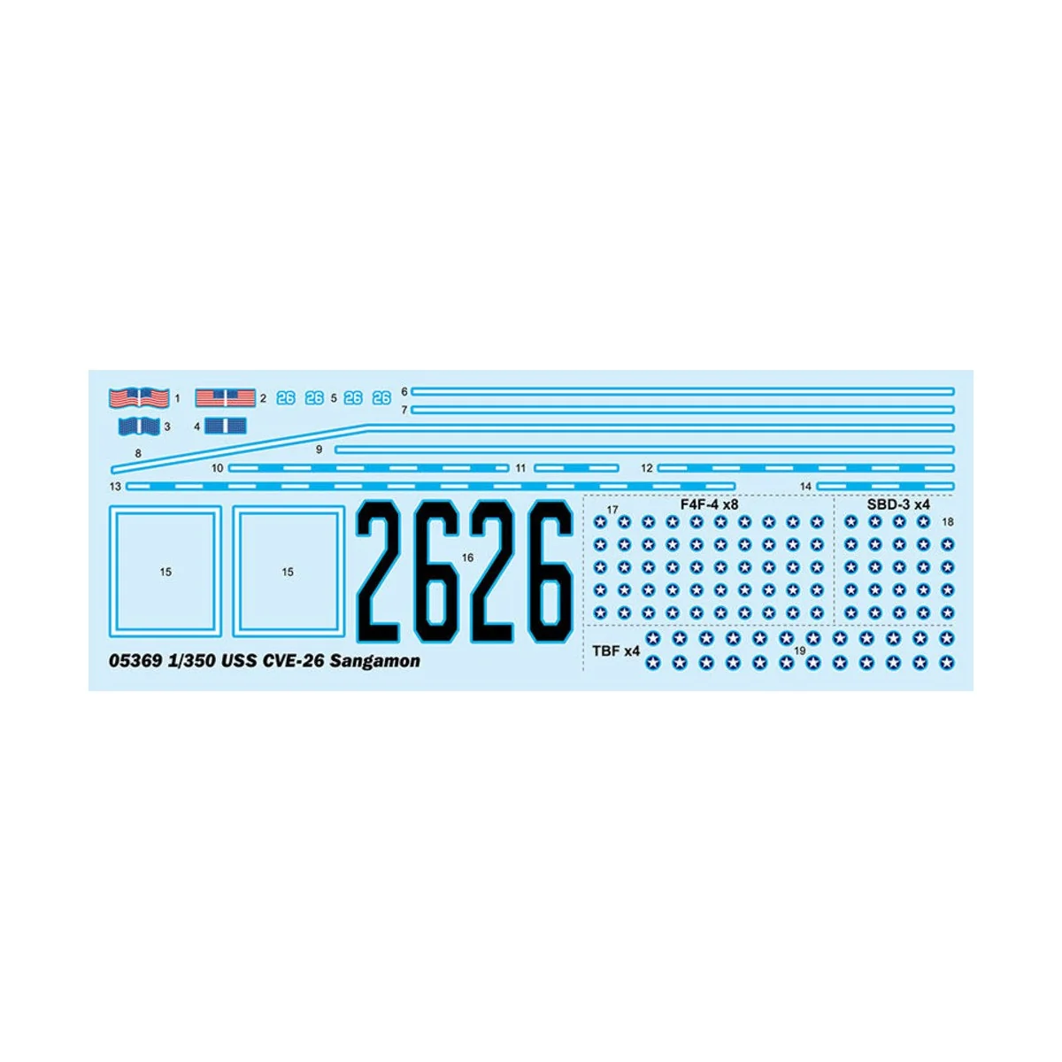 USS CVE-26 Sangamon, 1/350 - Trumpeter 05369