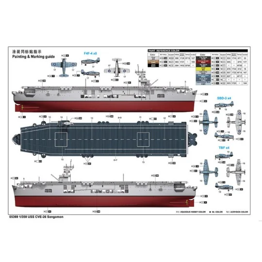 USS CVE-26 Sangamon, 1/350 - Trumpeter 05369
