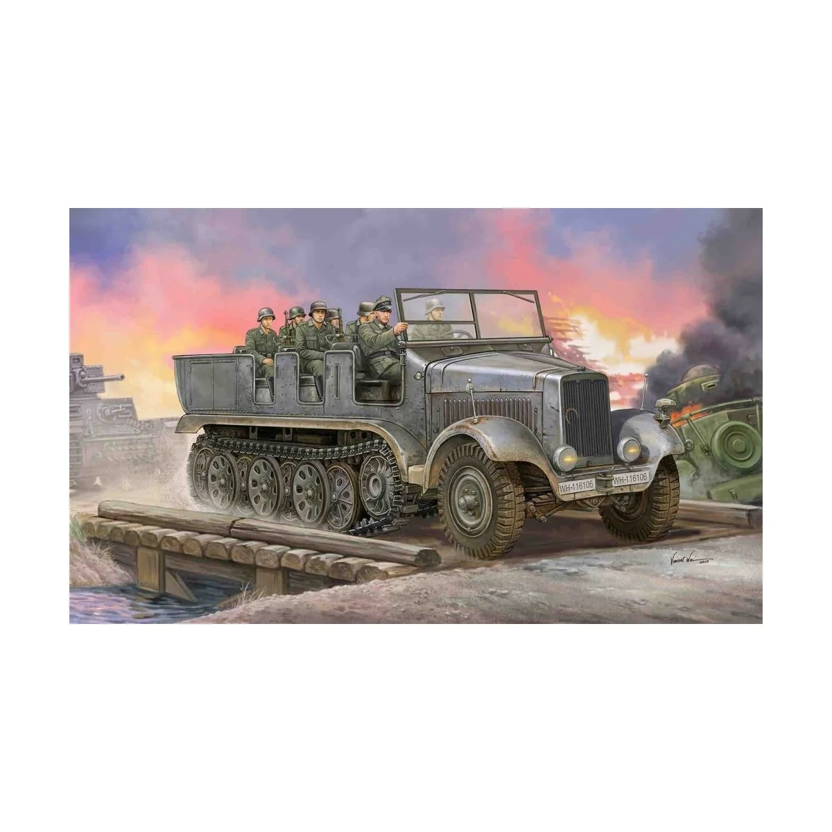 German Sd.Kfz.6 Halbkettenzugm. Artill., 1/35 - Trumpeter 05531