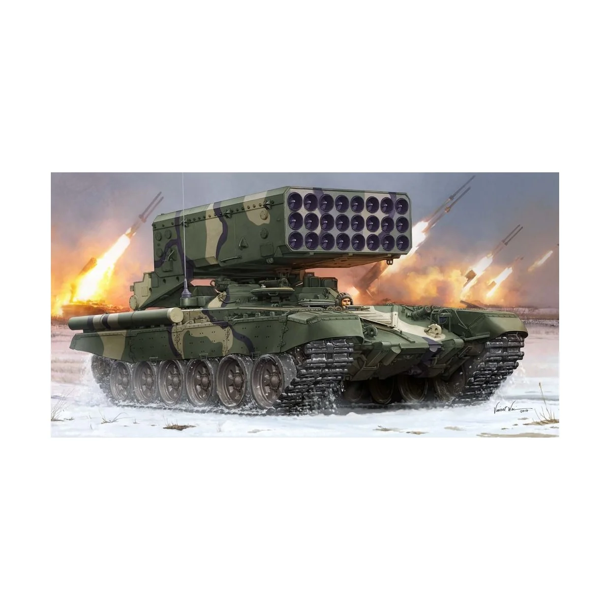Russian TOS-1 24-Barrel Multipe Rocket L - Trumpeter 05582