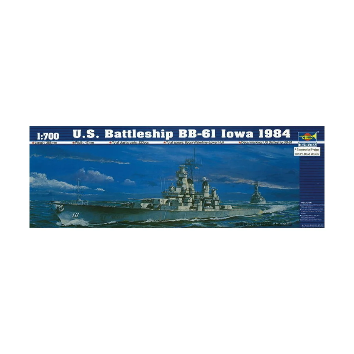 Schlachtschiff USS Iowa BB-61 1984, 1/700 - Trumpeter 05701