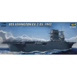 USS Lexington CV-2 05/1942 mit Flugzeugen und Wasserfläche!!!!, 1/7...
