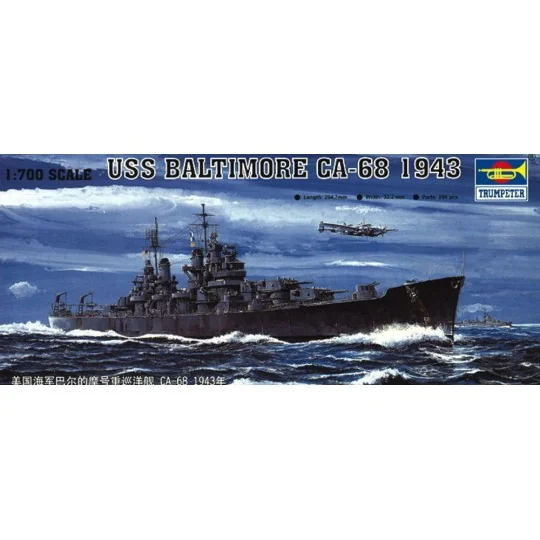 USS Baltimore CA-68 1943, 1/700 - Trumpeter 05724 USS Baltimore CA-68 1943, 1/700 - Trumpeter 05724
