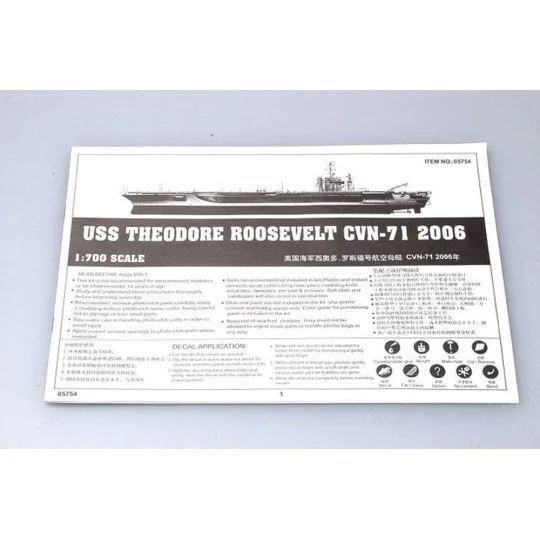 USS Theodore Roosevelt CVN-71 2006, 1/700 - Trumpeter 05754