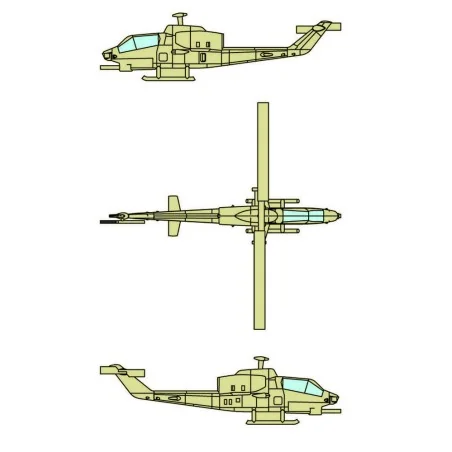 AH-1W SuperCobra (12 aircraft), 1/350 - Trumpeter 06255
