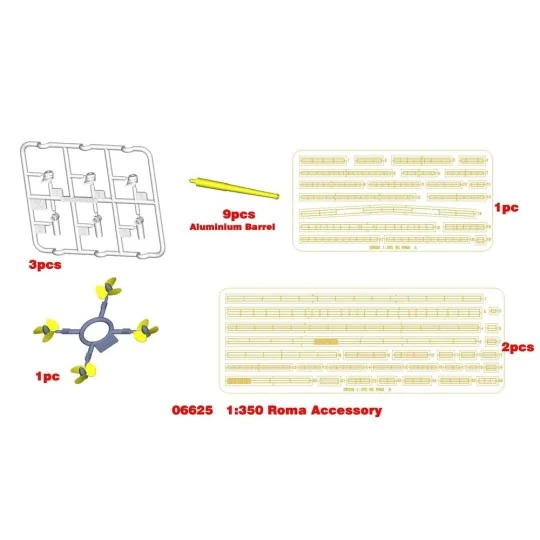 Italian Navy Battleship RN Roma Acces. - Trumpeter 06625
