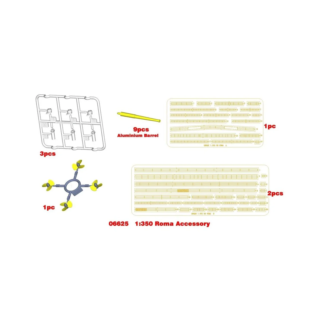 Italian Navy Battleship RN Roma Acces., 1/350 - Trumpeter 06625 Italian Navy Battleship RN Roma Acces., 1/350 - Trumpeter 06625