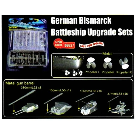 German Bismarck Battleship Upgrade Sets, 1/200 - Trumpeter 06627