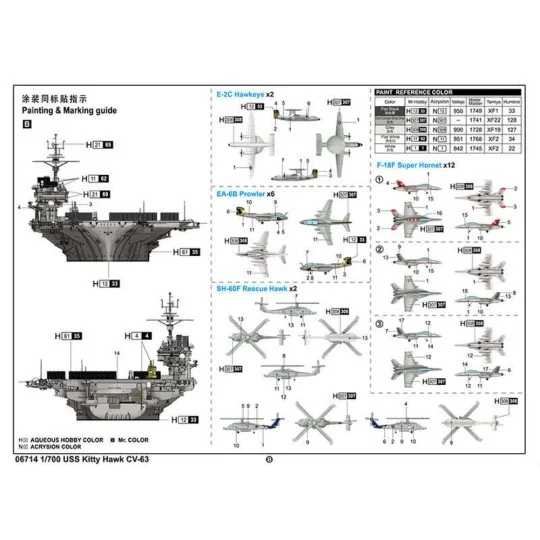USS Kitty Hawk CV-63, 1/700 - Trumpeter 06714