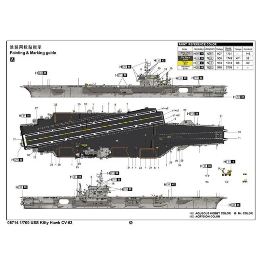 USS Kitty Hawk CV-63, 1/700 - Trumpeter 06714