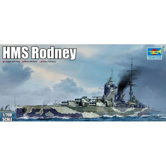 HMS Rodney, 1/700 - Trumpeter 06718 HMS Rodney, 1/700 - Trumpeter 06718