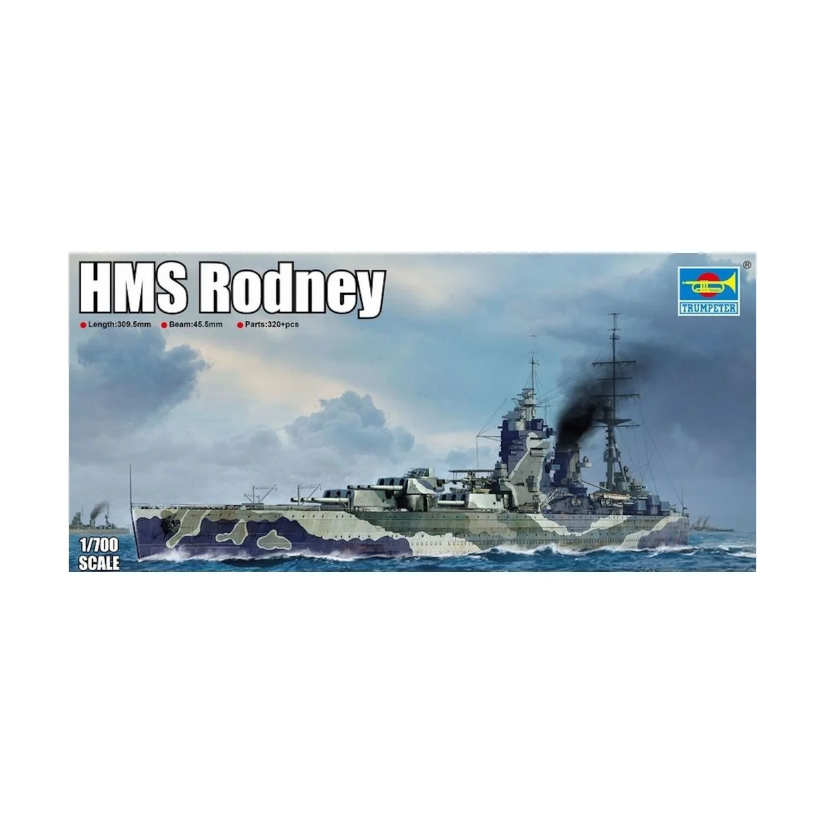 HMS Rodney, 1/700 - Trumpeter 06718 HMS Rodney, 1/700 - Trumpeter 06718