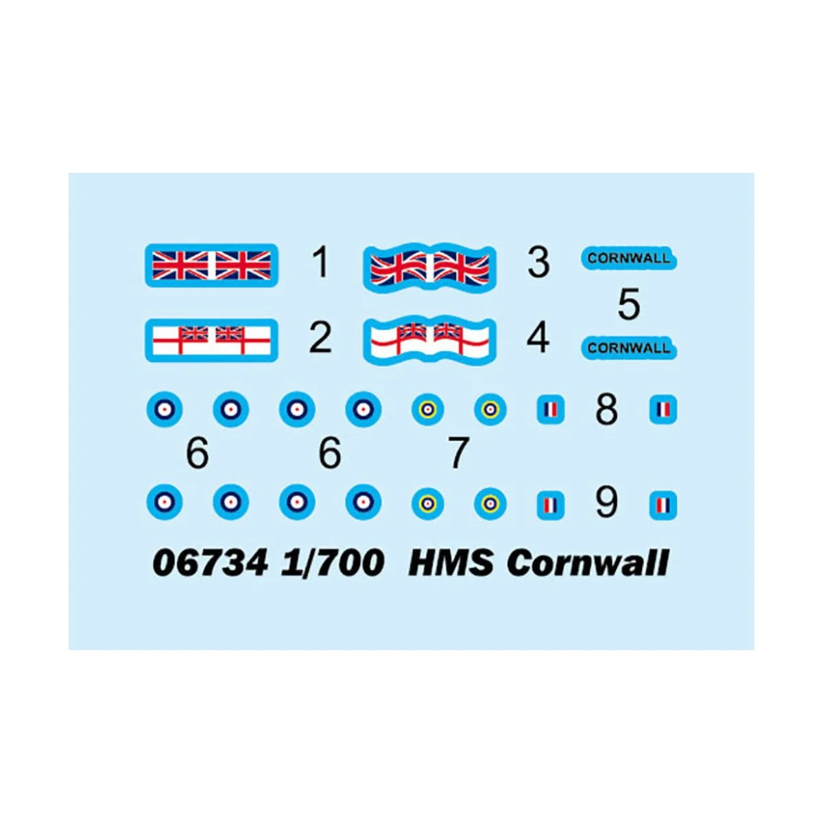 HMS Cornwall, 1/700 - Trumpeter 06734