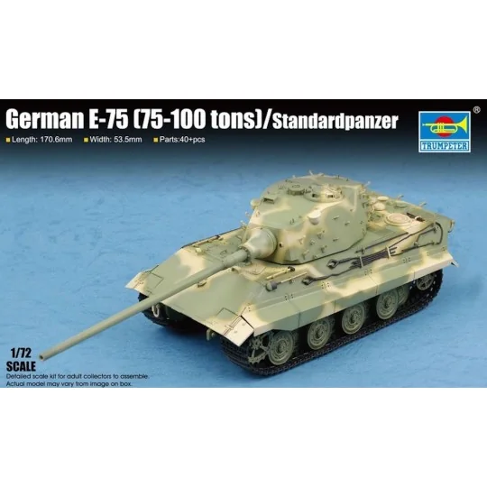 German E-75(75-100 tons)/Standardpanzer, 1/72 - Trumpeter 07125 German E-75(75-100 tons)/Standardpanzer, 1/72 - Trumpeter 07125