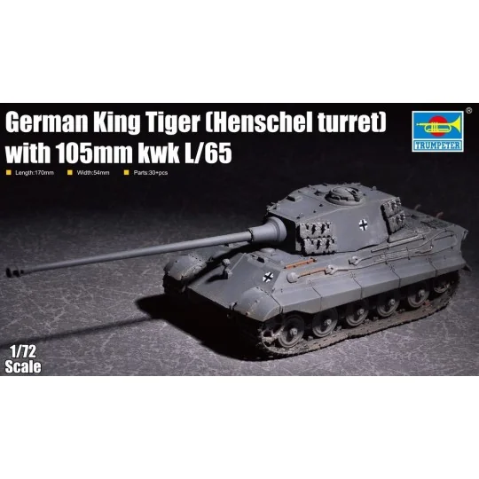 German King Tiger(Henschel turret) with 105mm kWh L/65 - Trumpeter ...
