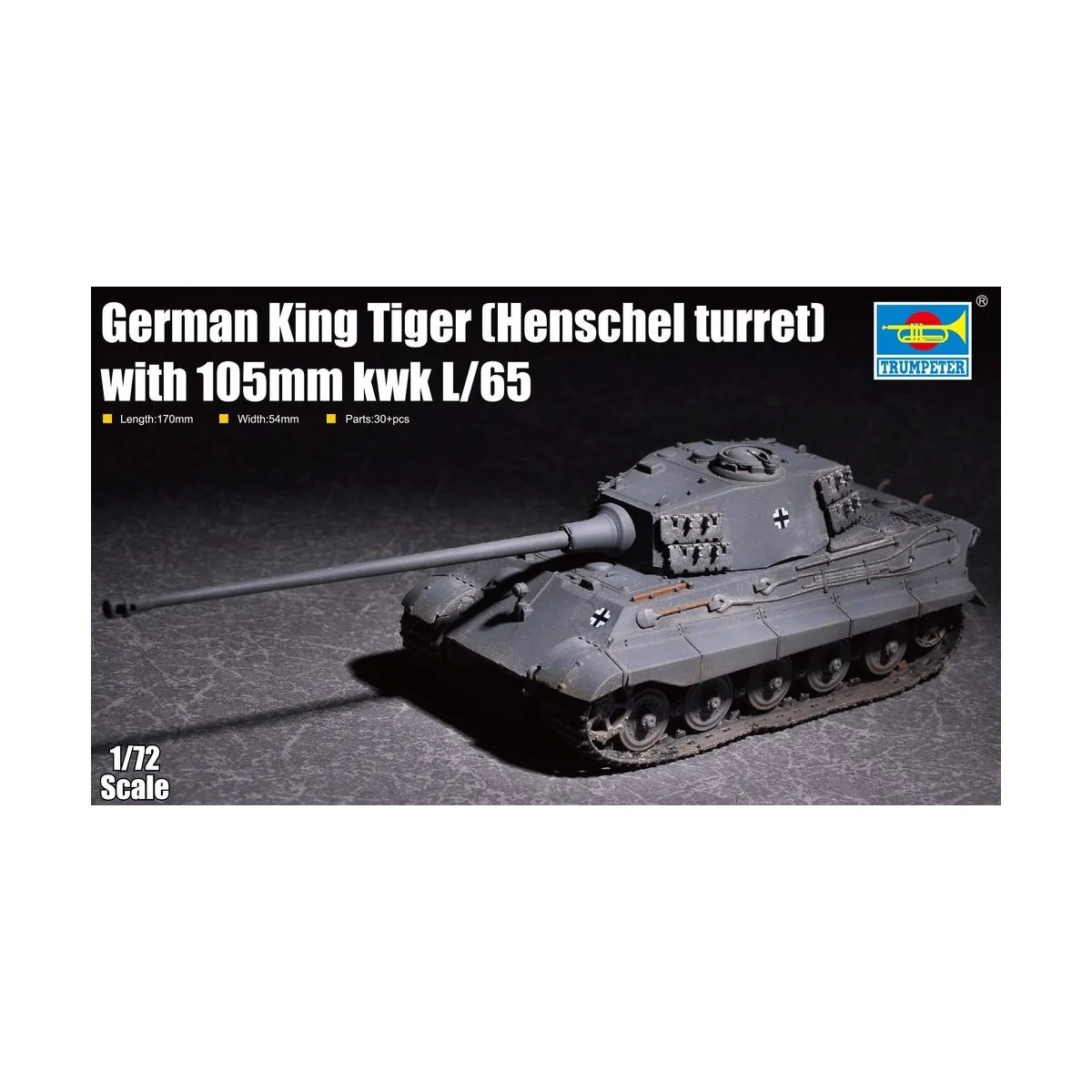 German King Tiger(Henschel turret) with 105mm kWh L/65 - Trumpeter ...