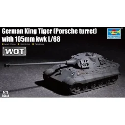 German King Tiger(Porsche turret)w.105mm kWh L/68, 1/72 - Trumpeter...