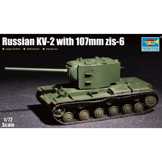 Russian KV-2 with 107mm zis-6, 1/72 - Trumpeter 07162 Russian KV-2 with 107mm zis-6, 1/72 - Trumpeter 07162