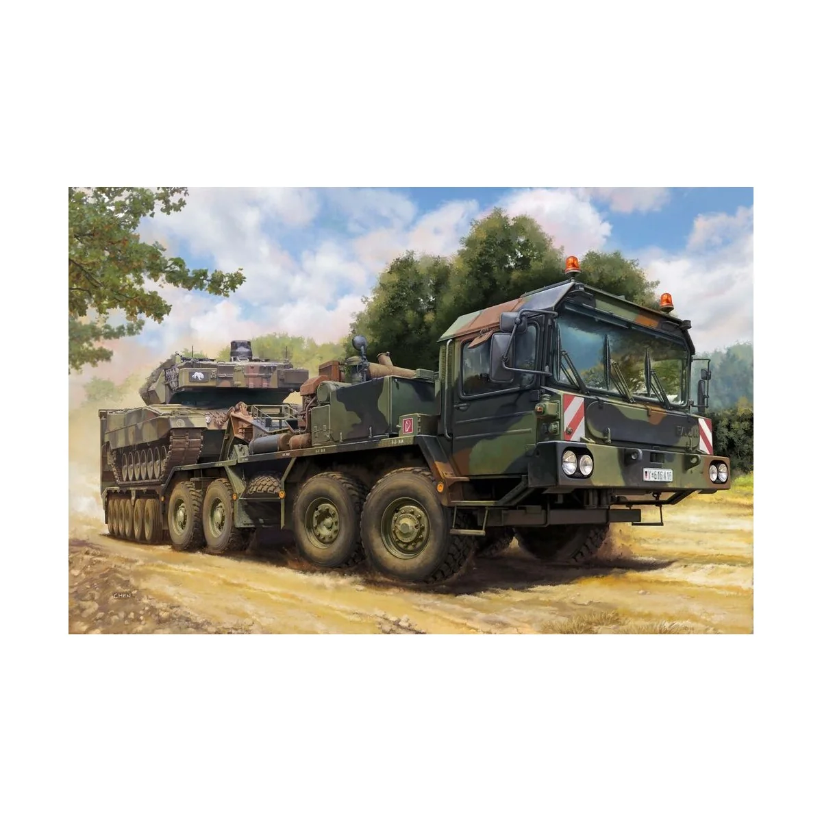 Slt-56 Tractor with 56t Semi Trailer, 1/72 - Trumpeter 07196