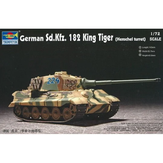 Sd.Kfz. 182 King Tiger Henschel, 1/72 - Trumpeter 07201