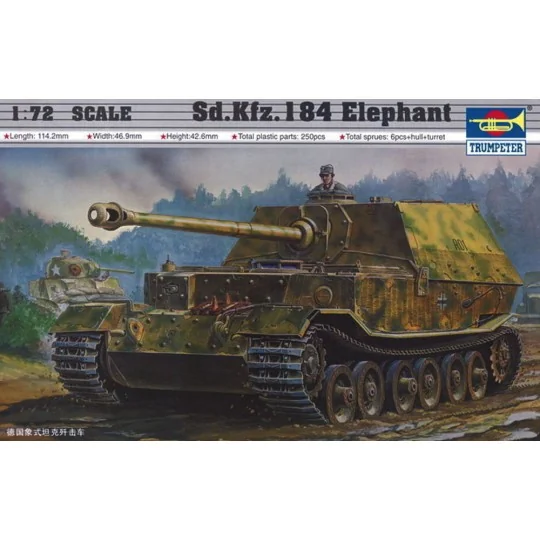 Sd.Kfz. 184 Tiger Elefant, 1/72 - Trumpeter 07204 Sd.Kfz. 184 Tiger Elefant, 1/72 - Trumpeter 07204